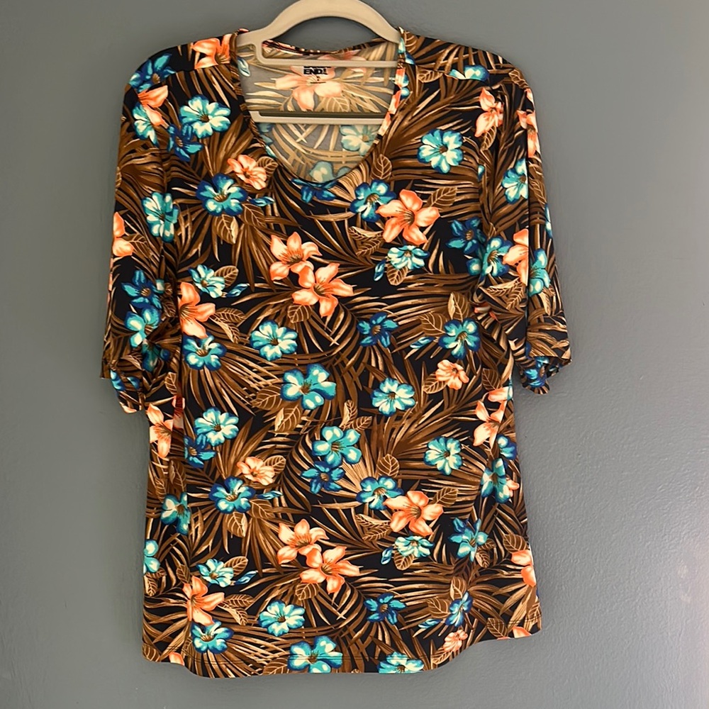 Land’s End Floral Print Women's Rash Guard